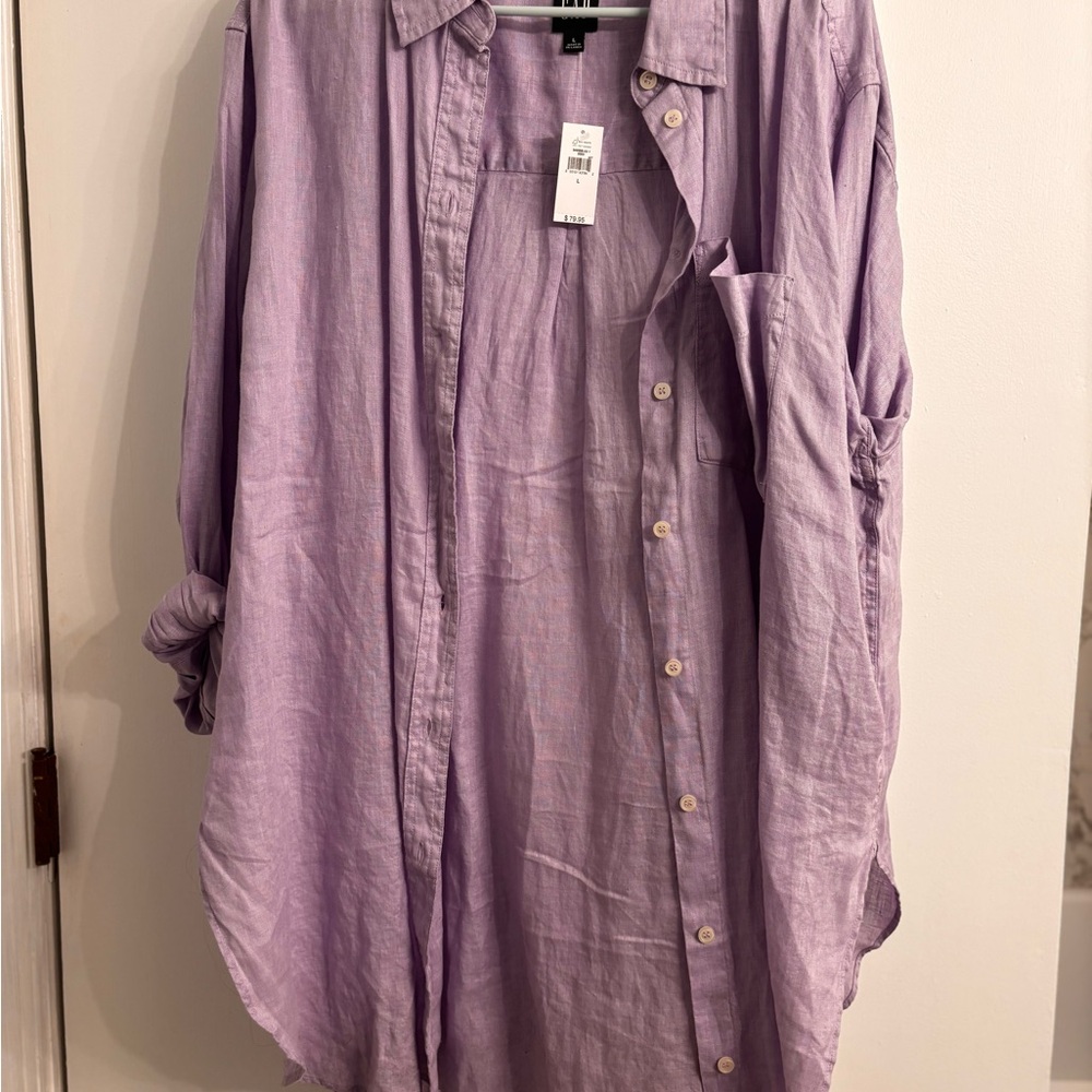 GAP Light Purple Button-Up Shirt